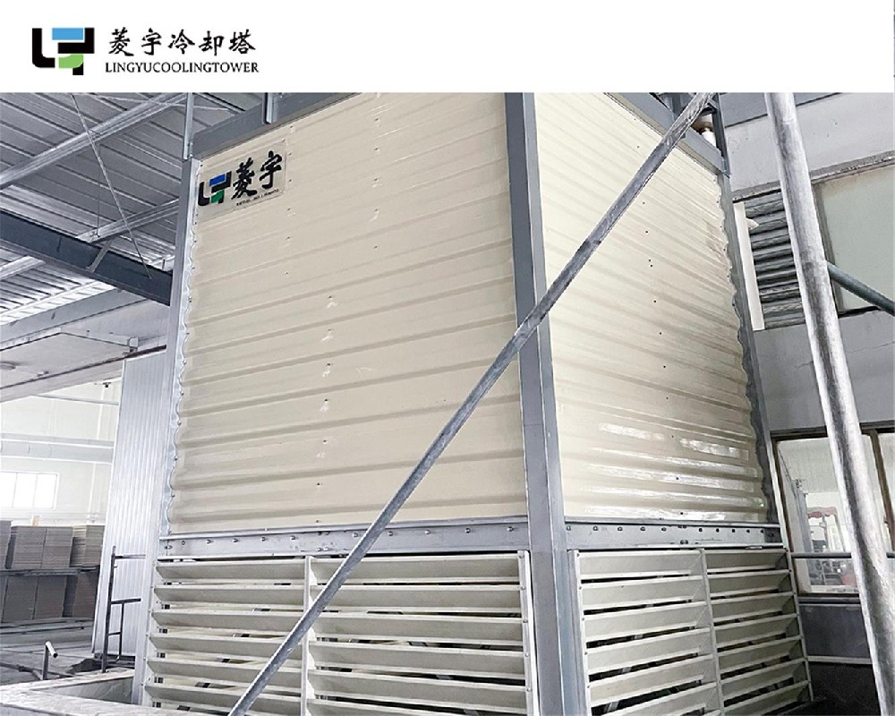 江西溯源实业有限公司LYN—125T方形逆流式钣金冷却塔安装完成