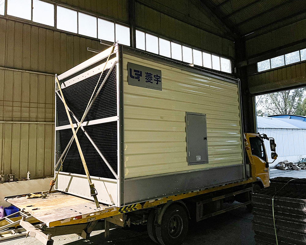 江苏方形横流LYH-150T钣金冷却塔整塔出货